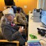 woman playing video game